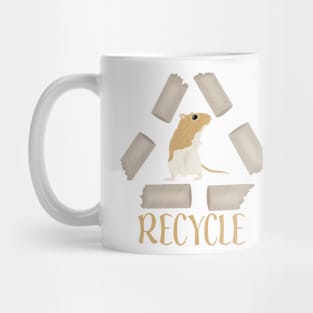 Cure golden gerbil says recycle Mug